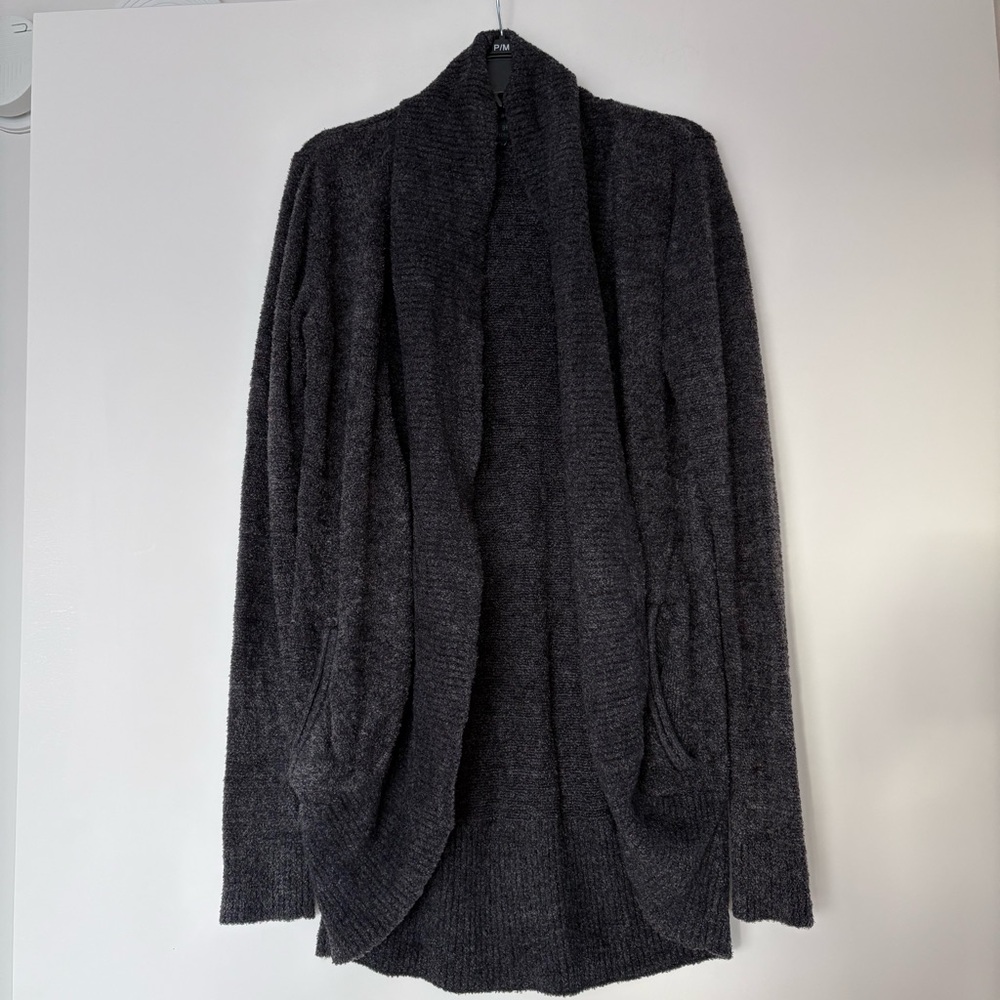 Barefoot Dreams CozyChic Lite Cardigan in Dark Gray
